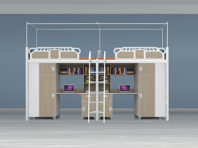 二连二铺中爬梯公寓组合床