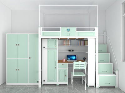 单铺走梯公寓组合床