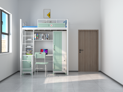 单铺爬梯公寓组合床